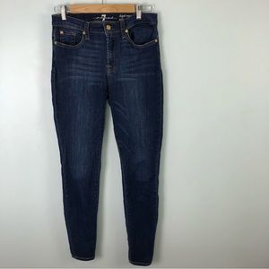 7 for all mankind High Waisted Guenevere Blue Jeans Size 28